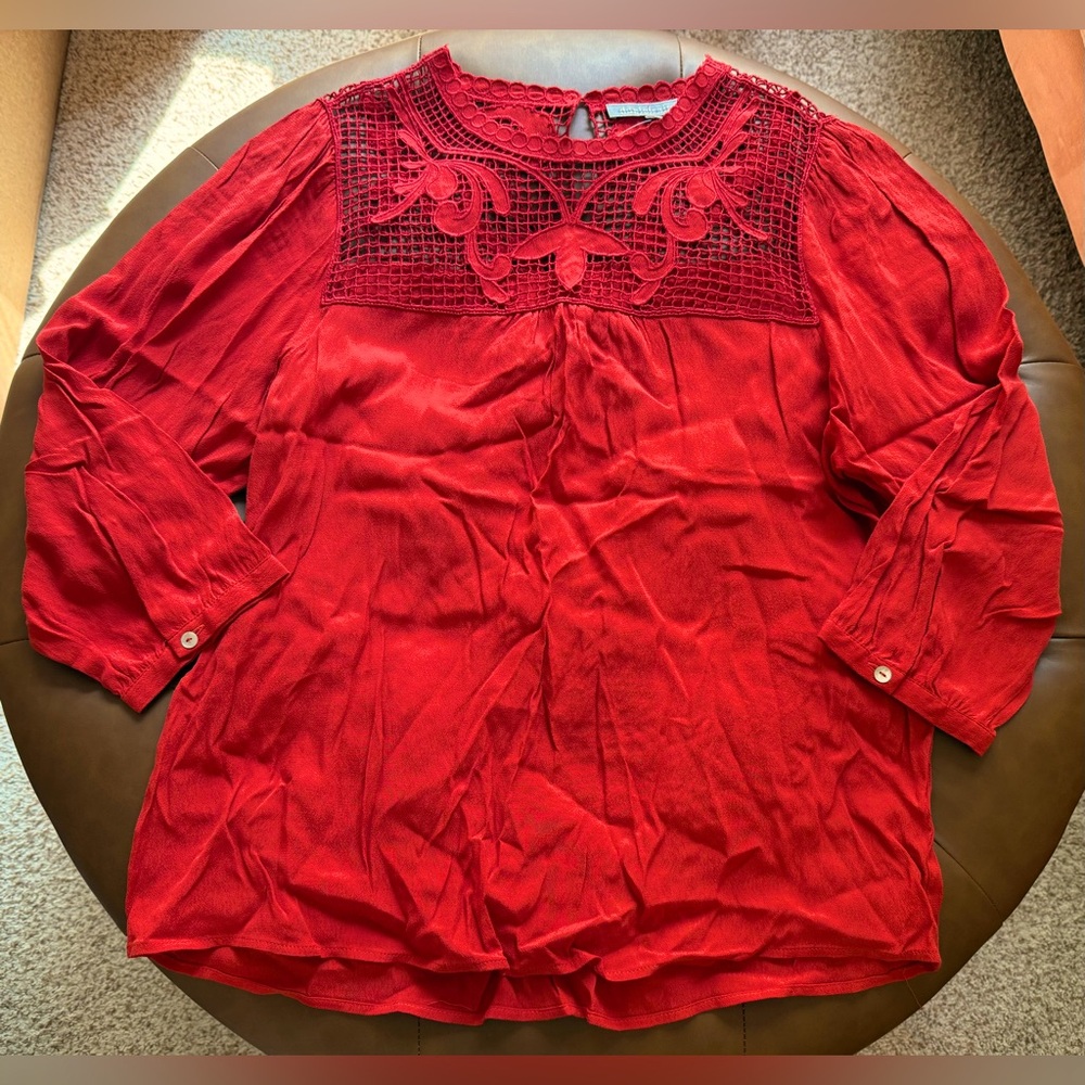 Anthropologie DanielRainn Red Blouse, Size M, Brand new